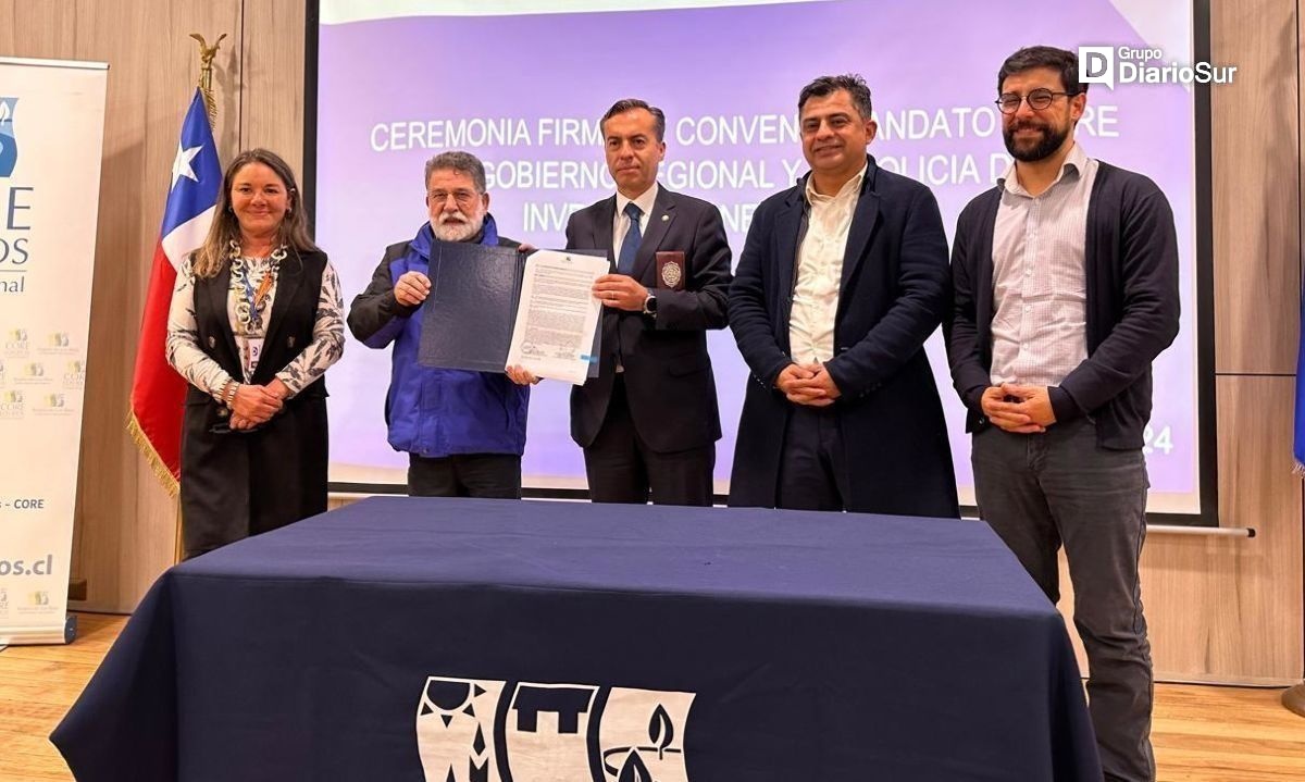 Gore Los Ríos y PDI firmaron convenio que permitirá adquirir modernos equipos