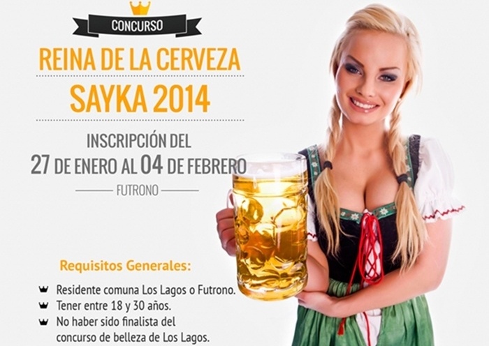 Jóvenes de Los Lagos y Futrono podrán ser la nueva Reina Cerveza SAYKA 2014