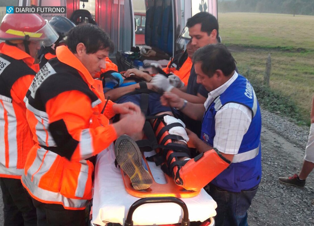 Motociclista chocó con un cordero en la localidad de Maihue, comuna de Futrono