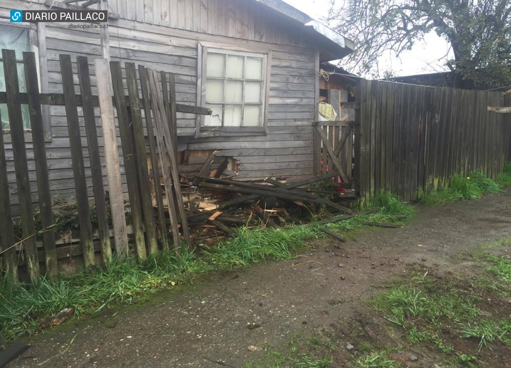  Conductor bajo la influencia del alcohol chocó vivienda en Paillaco