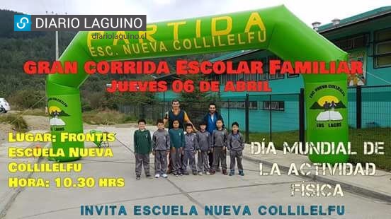 Escuela Nueva Collilelfu invita a gran corrida escolar y familiar 