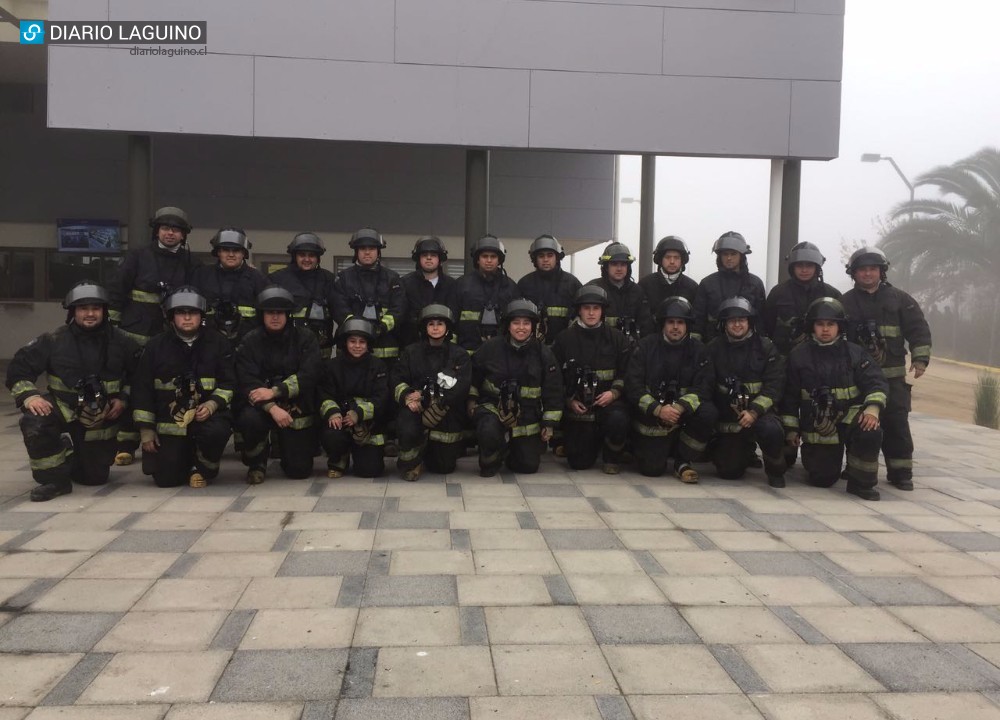 Los Lagos: Cinco voluntarios de Bomberos se capacitaron en Control de Incendios Estructurales