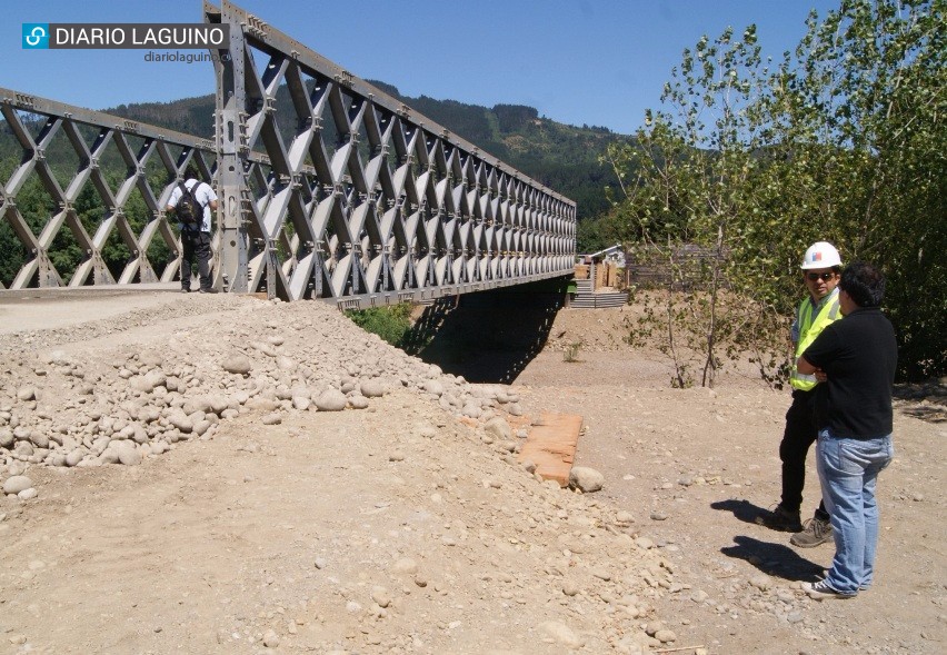 El nuevo puente costanera de Los Lagos reemplazará al mecano instalado el 2015