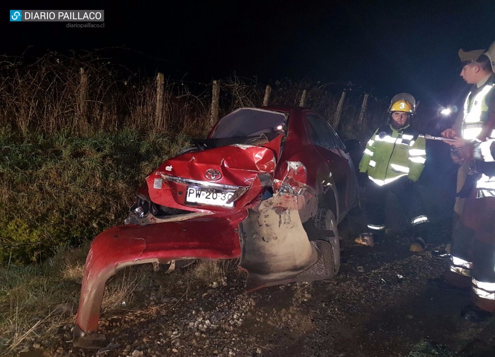  Hombre resultó lesionado tras protagonizar accidente en sector rural de Paillaco