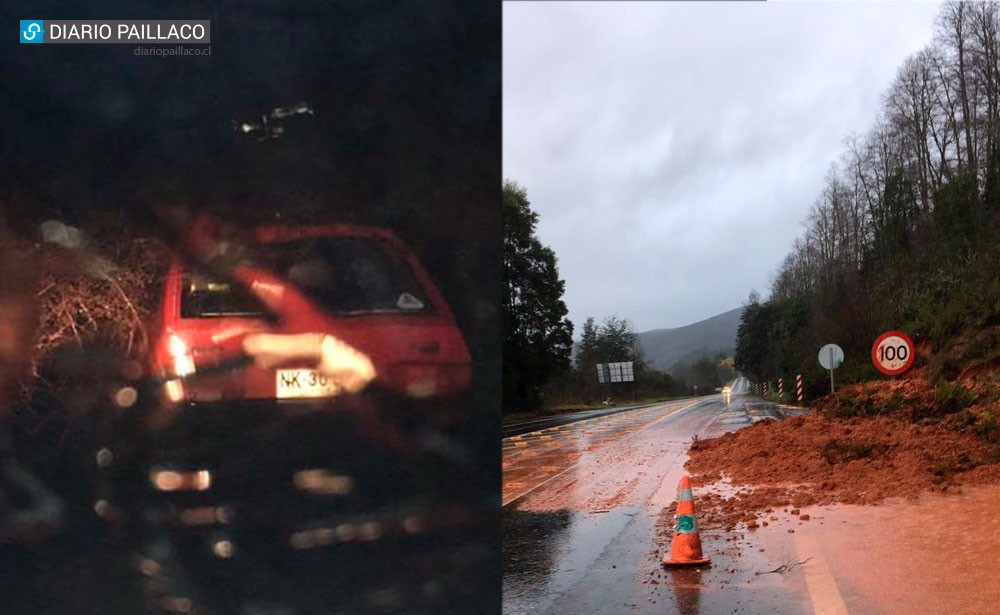 Paillaco: Interrupción telefonía móvil, caída de rama sobre auto, varias calles anegadas y derrumbe en La Betonera