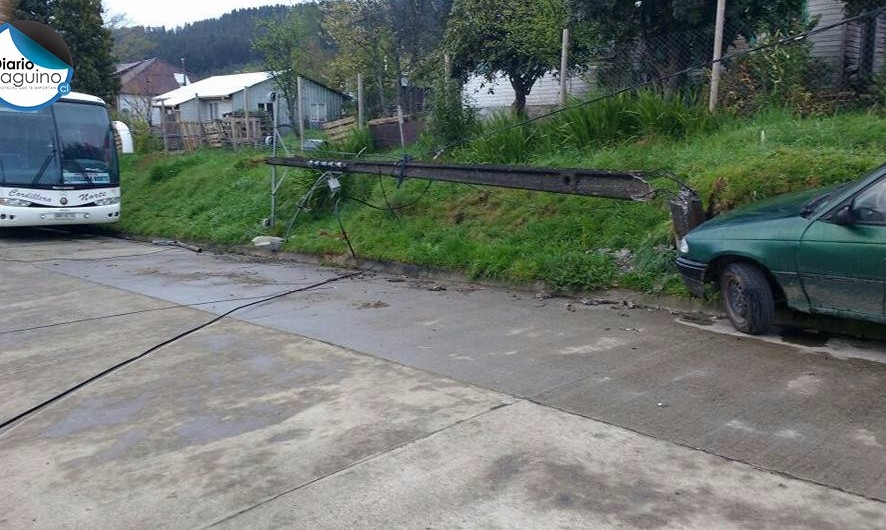 Camión cortó cables del tendido eléctrico y dejó a Los Lagos y Máfil sin luz