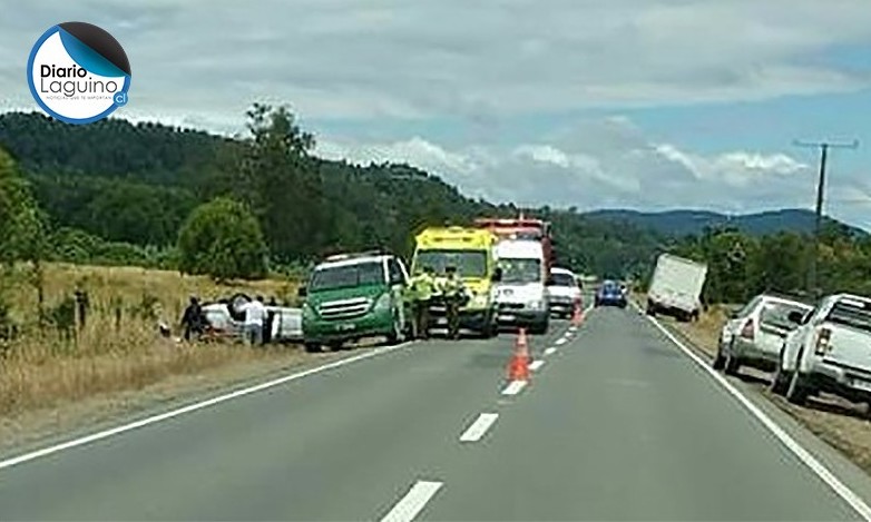 Mujer volcó de campana camino a Panguipulli