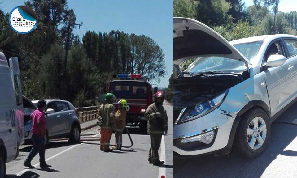 Dos vehículos colisionaron en acceso a puente Quinchilca en Los Lagos