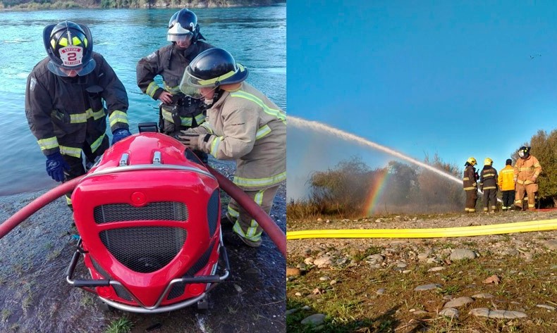 Bomberos de Reumén y Los Lagos participaron de 1° taller de abastecimiento y alto caudal para el control de incendios