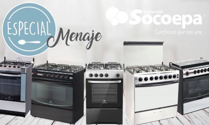 Cocinas de las mejores marcas a precios rebajados en Comercial Socoepa