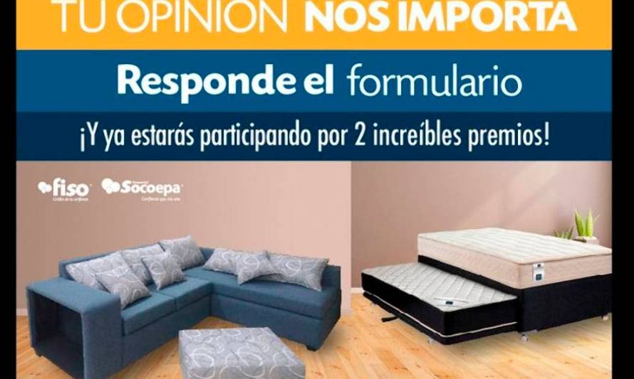 Opina en la web de Comercial Socoepa y participa por dos fantásticos premios