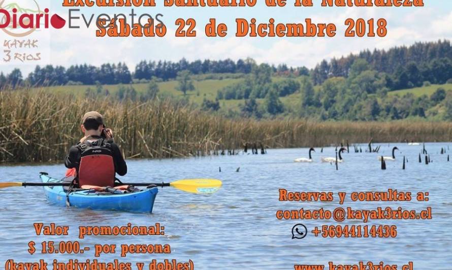 Este sábado 22: Excursión a Santuario de la Naturaleza por inauguración de Kayak 3