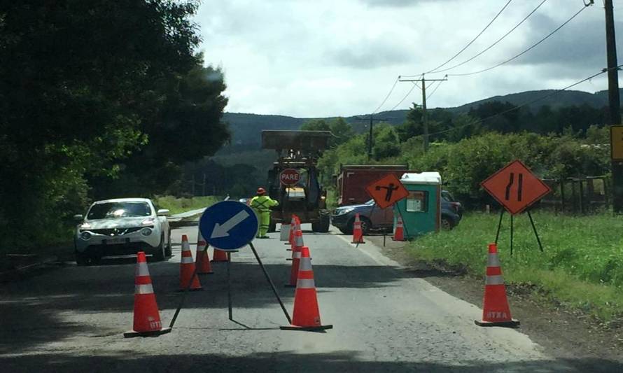 Ruta T-312: Vialidad informa corte de tránsito en Cuesta Santa Elvira