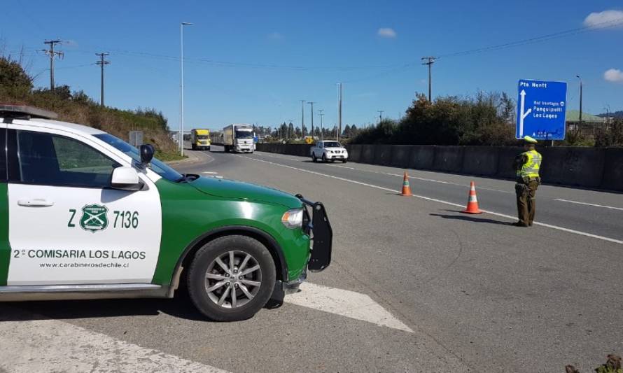 En Los Lagos: Más de 400 controles policiales y 7 detenidos dejó ronda masiva de Carabineros