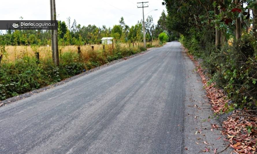 Los Lagos: Conformidad en vecinos por asfalto de 5 kilómetros en Las Huellas