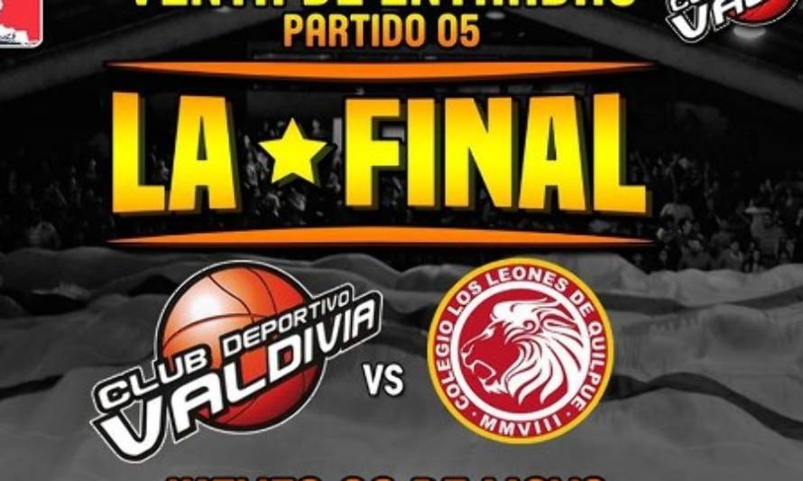 Entradas agotadas: Este sábado Valdivia juega el partido que le podría dar el título de la LNB