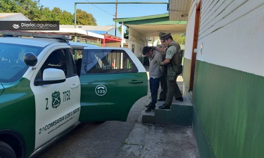 Carabineros detuvo a sujeto que intentó robar en un domicilio de Los Lagos