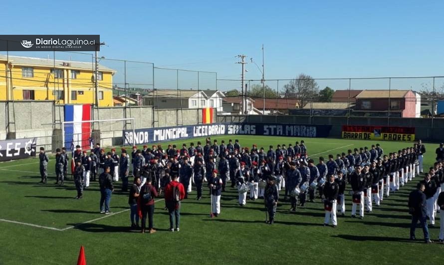 Los Lagos brilló en concurso de bandas de guerra escolares en Viña del Mar 