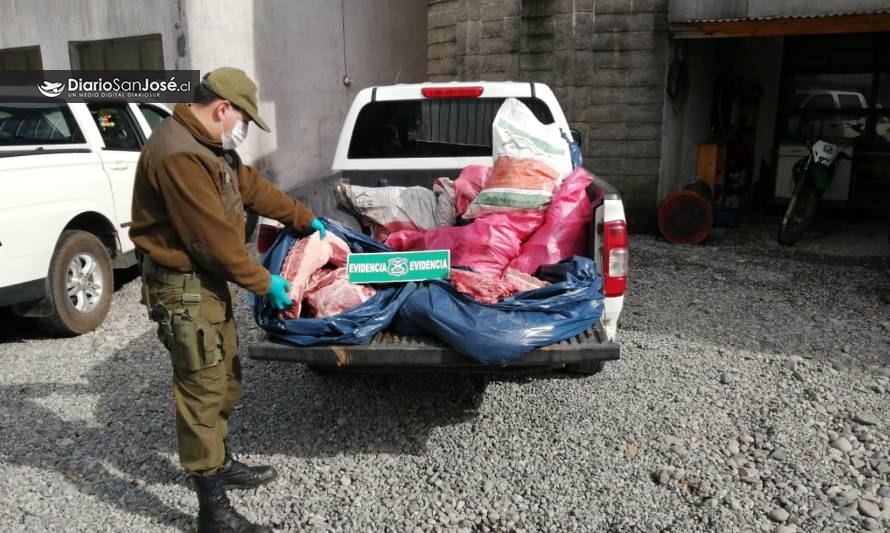 Carabineros detuvo a sujeto que mantenía matadero clandestino en San José de la Mariquina