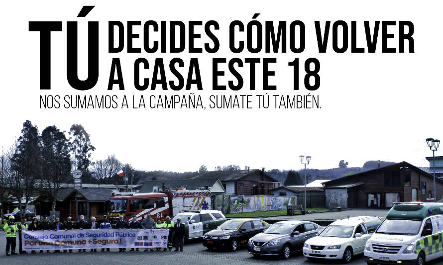 Los Lagos se suma a campaña nacional para generar conciencia entre conductores en Fiestas Patrias 