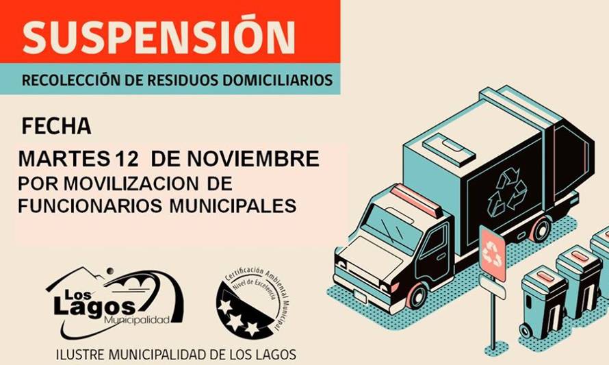 Funcionarios municipales de Los Lagos se suman a movilización de este 12 de noviembre 