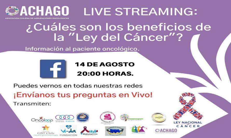 Agrupaciones de pacientes invitan a encuentro virtual sobre Ley Nacional del Cáncer