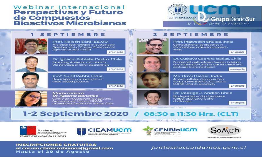 Seminario internacional online sobre las perspectivas y futuro de compuestos bioactivos microbianos