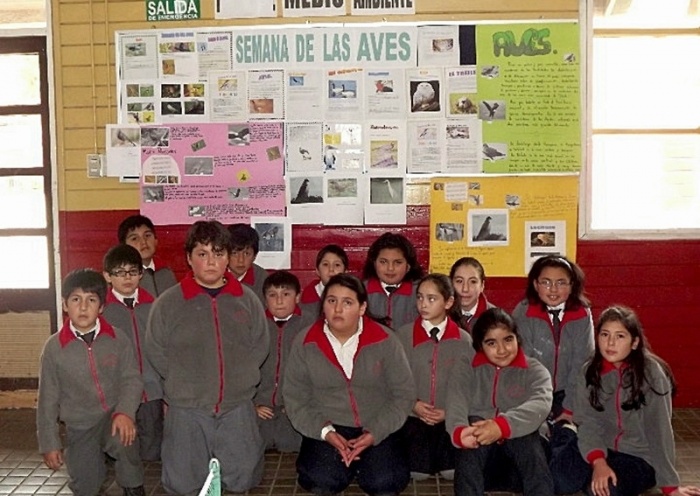 Niños de cuatro escuelas de Los Lagos celebraron la semana de las aves