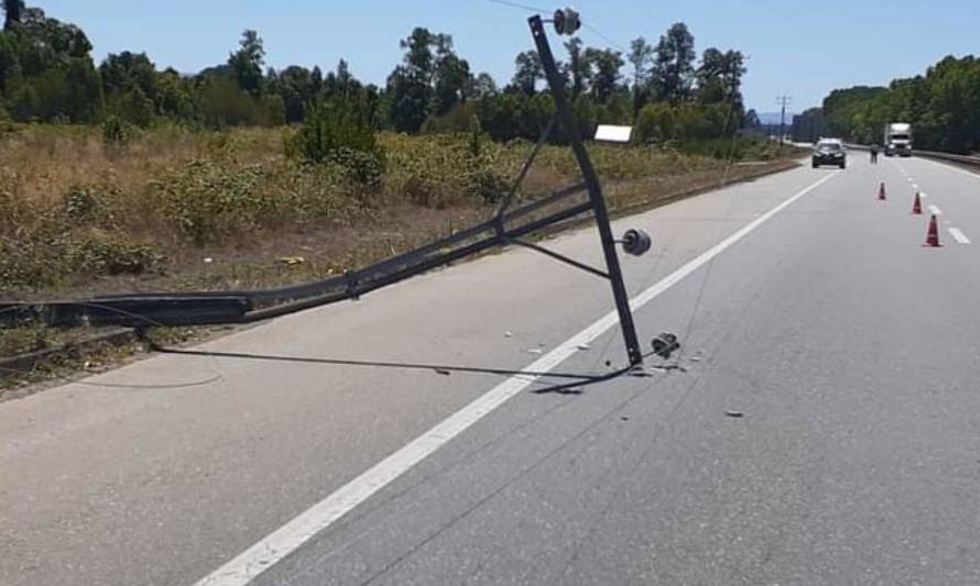 Gracias a equipos instalados por Saesa se disminuyó en un 79% los clientes afectados por corte de suministro tras choque a poste en Máfil