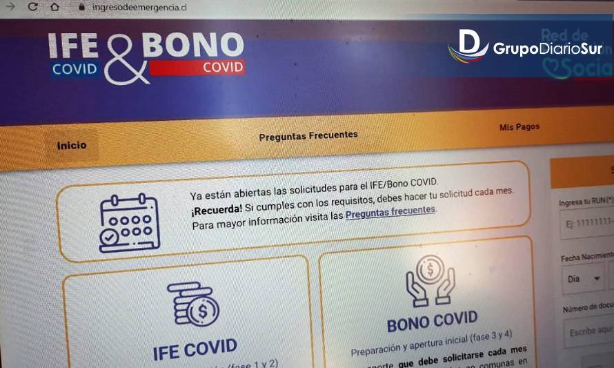 El lunes se abre nuevo período para solicitar el IFE y Bono Covid