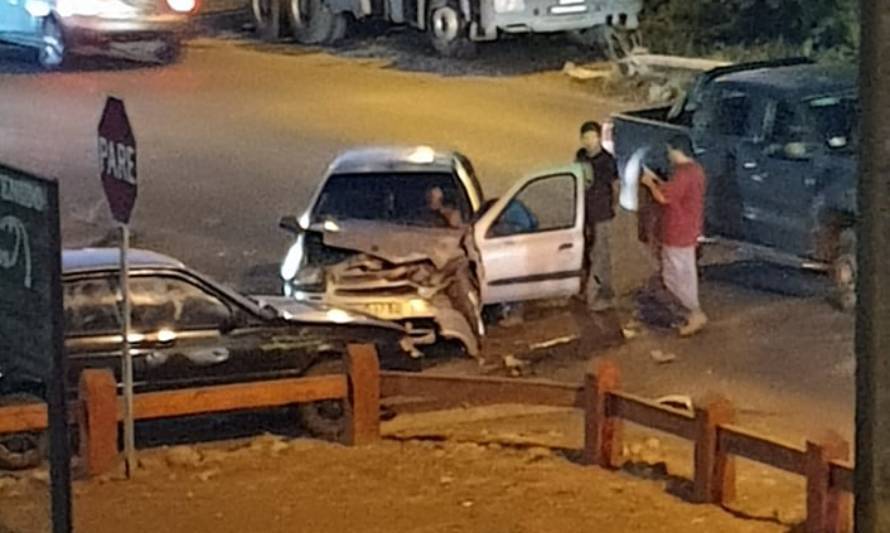 Los Lagos: Choque en Cruce Las Vertientes produce congestión vehicular