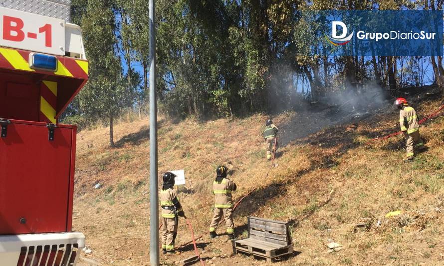 Los Lagos: Alarma por incendio de pastizales en Villa Los Bajos 