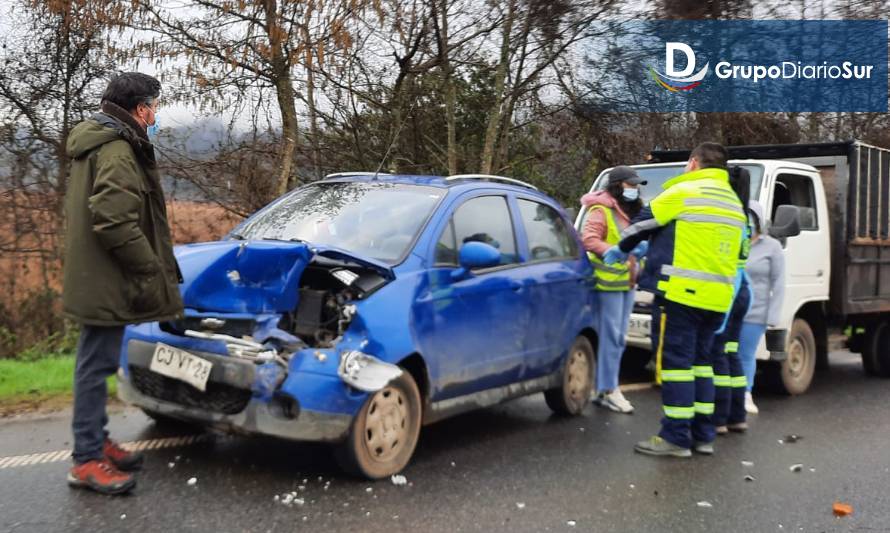 Reportan accidente de tránsito en ruta Valdivia-Paillaco