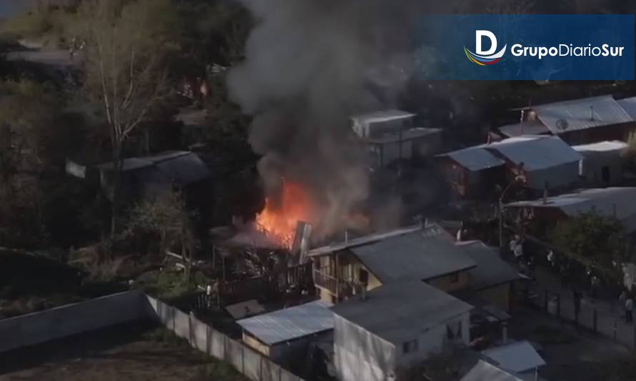 Alarma por incendio en Los Lagos