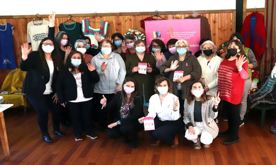 Mujeres de Los Lagos y Valdivia participan en charla sobre prevención y sensibilización del cáncer de mamas