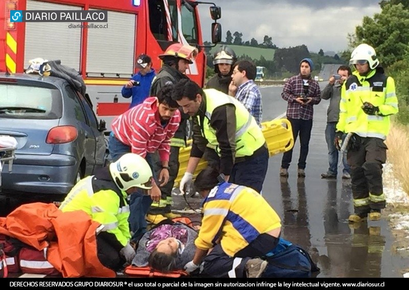 Impresionante granizada en la Ruta 5 provocó serie de accidentes Paillaco y Los Lagos