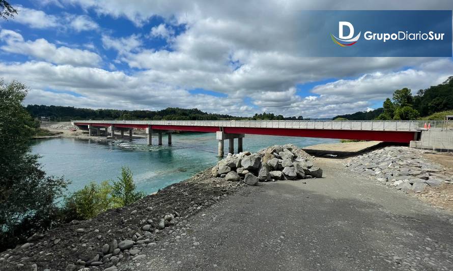 Los Lagos: MOP confirmó que puente Ciruelos está terminado en un 96%