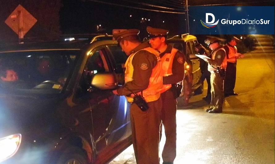 Tres detenidos por conducir en estado de ebriedad deja operativo en Los Lagos