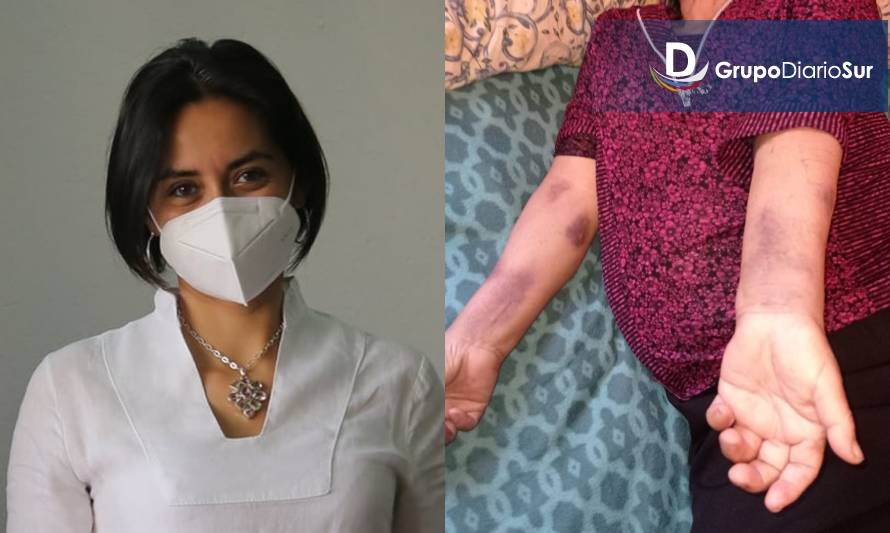 Imagen: Alcaldesa de Río Bueno, Carolina Silva / Adulta mayor que acusa maltrato en hospital de Río Bueno.