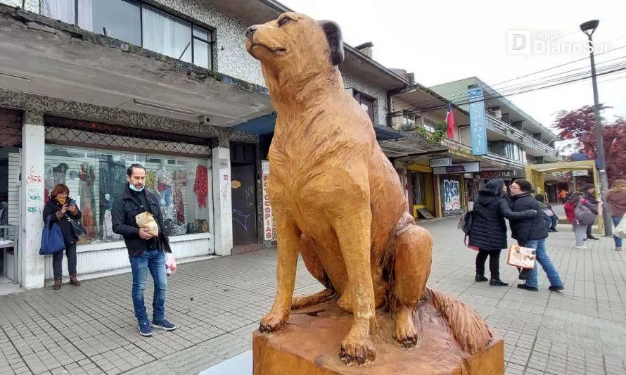 Don Luis Apolo ya es leyenda: inauguran escultura de emblemático perro en Osorno