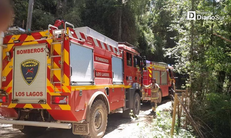 Bomberos debió concurrir a incendio de pastizales a un costado de la ruta Valdivia-Los Lagos