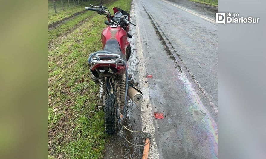 Informan fallecimiento de hombre que sufrió accidente en motocicleta en Paillaco