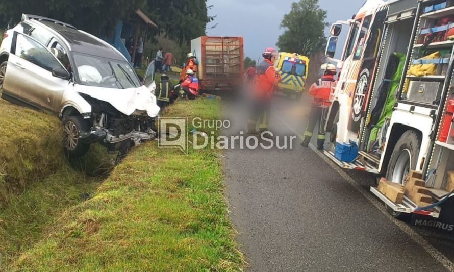 Colisión frontal deja dos fallecidos en ruta Río Bueno-Lago Ranco