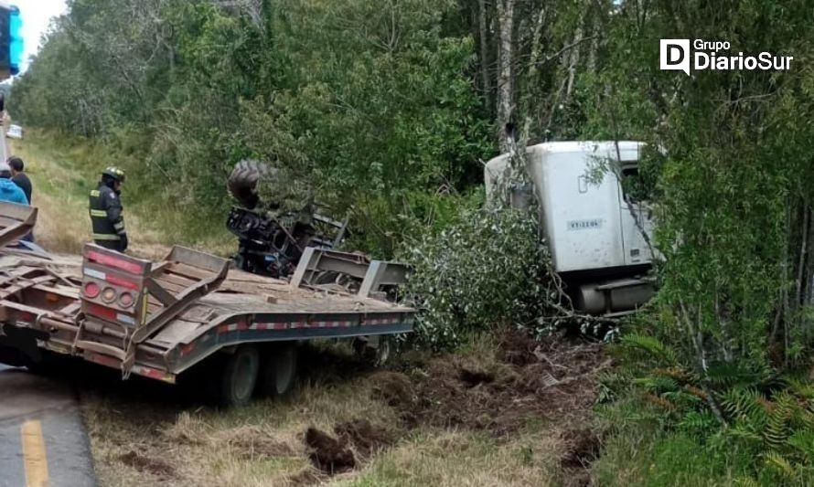 Reportan accidente en ruta de Los Lagos