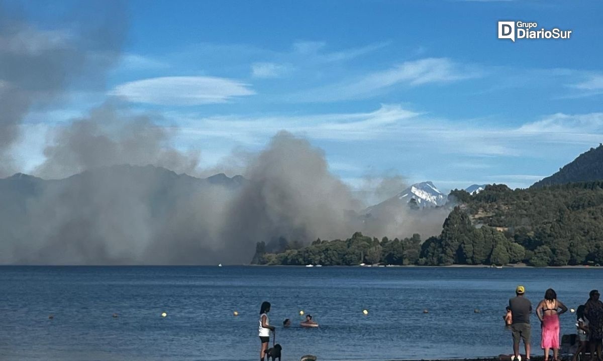 Bomberos combate incendio de pastizales con peligro para viviendas en Riñihue