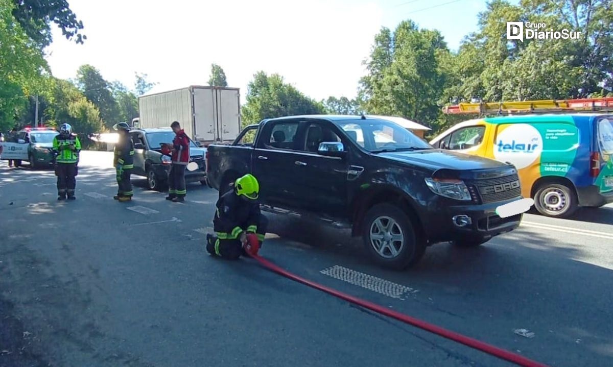 Colisión por alcance se registró en la ruta Los Lagos-Valdivia 