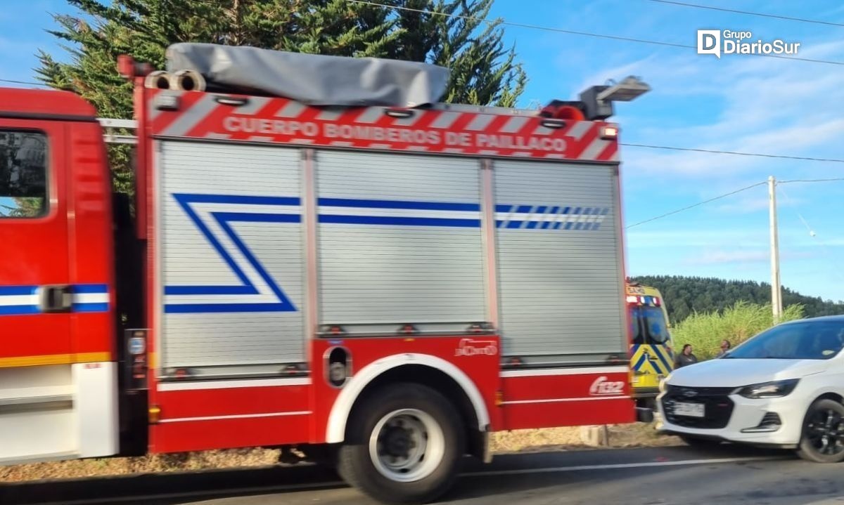 Accidente vehicular deja dos personas lesionadas en Paillaco