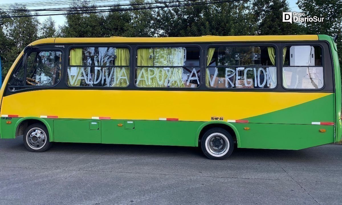 Solidaridad valdiviana se fue en micro a la Región de Valparaíso