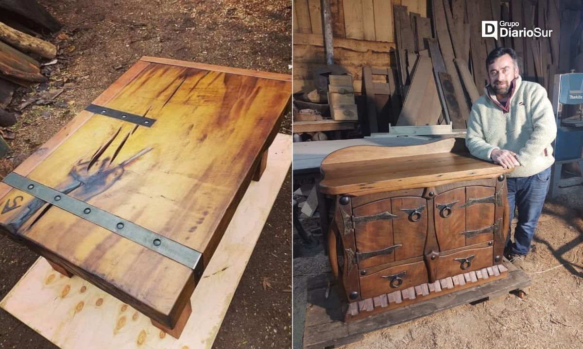 Creaciones únicas en madera reciclada para el hogar que nacen desde Futrono