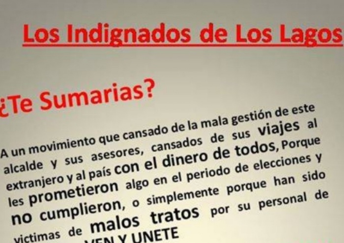 “Indignados de Los Lagos” convocaron a cacerolazo 